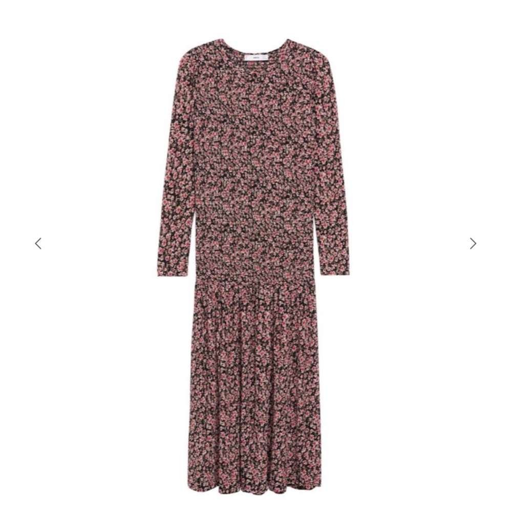 Mango Ruffled floral print dress